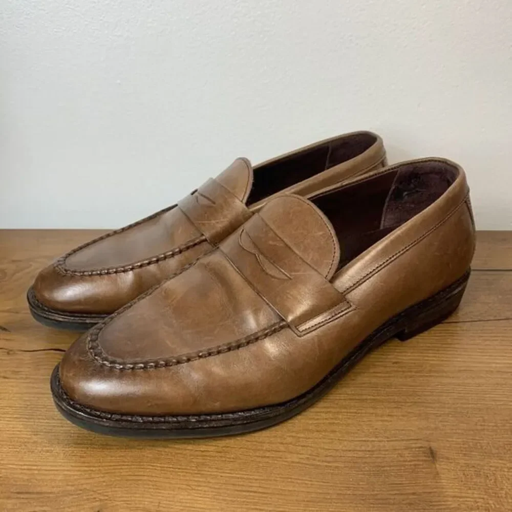 Allen Edmonds Randolph Brown Leather Penny Loafer Dress Sneakers Mens Size 9 3E